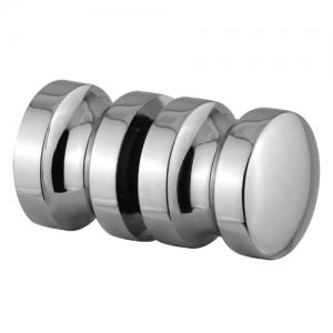 Indented Style Bathroom Glass Shower Door Back To Back Knob