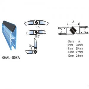 Weather Strips PVC Profiles Plastic Magnetic Seals For Shower Door