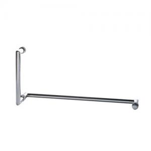 Mitered Corner Pull Handle and Towel Bar Combo with Metal Washers