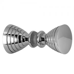 Ribbed Bow Tie Glass Zinc Alloy Door Handle Knobs For Cabinets