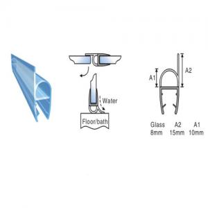 PVC Bath Shower Screen Door Seals For 8mm Glass, Shower Door Seals,Waterproof non-magnetic Strips