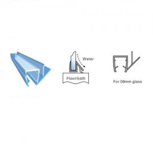 Shower Sealing strip/ sliding Glass Door Shower Seal/Shower transparent PVC profile