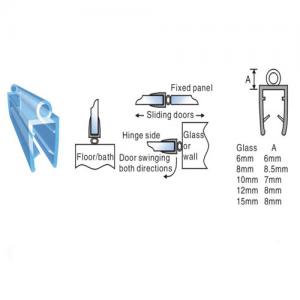 Glass Shower Door PVC Seal For Hot Sale