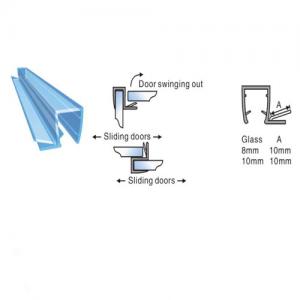 90 degree or 135 degree or 180 degree Glass Shower room soft PVC Seals for Shower Room Fittings Seals